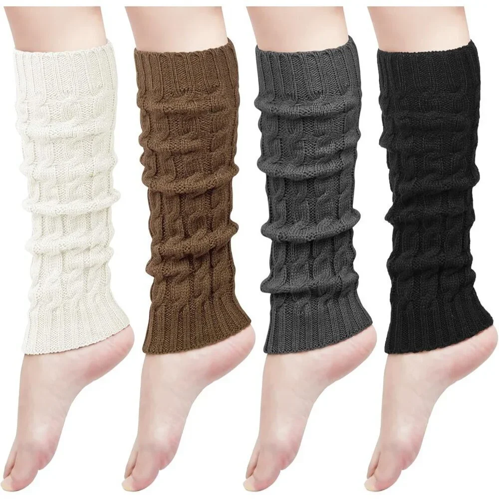 Womens Knit Leg Warmers Long Boot Socks Slouch Knee High Winter Party
